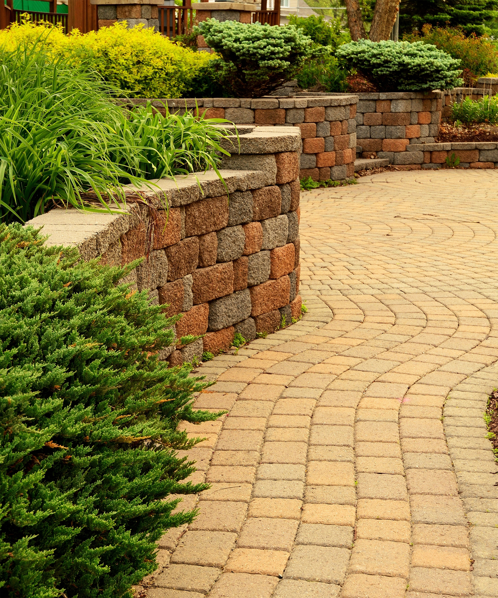 Patio with landscaping and pavers